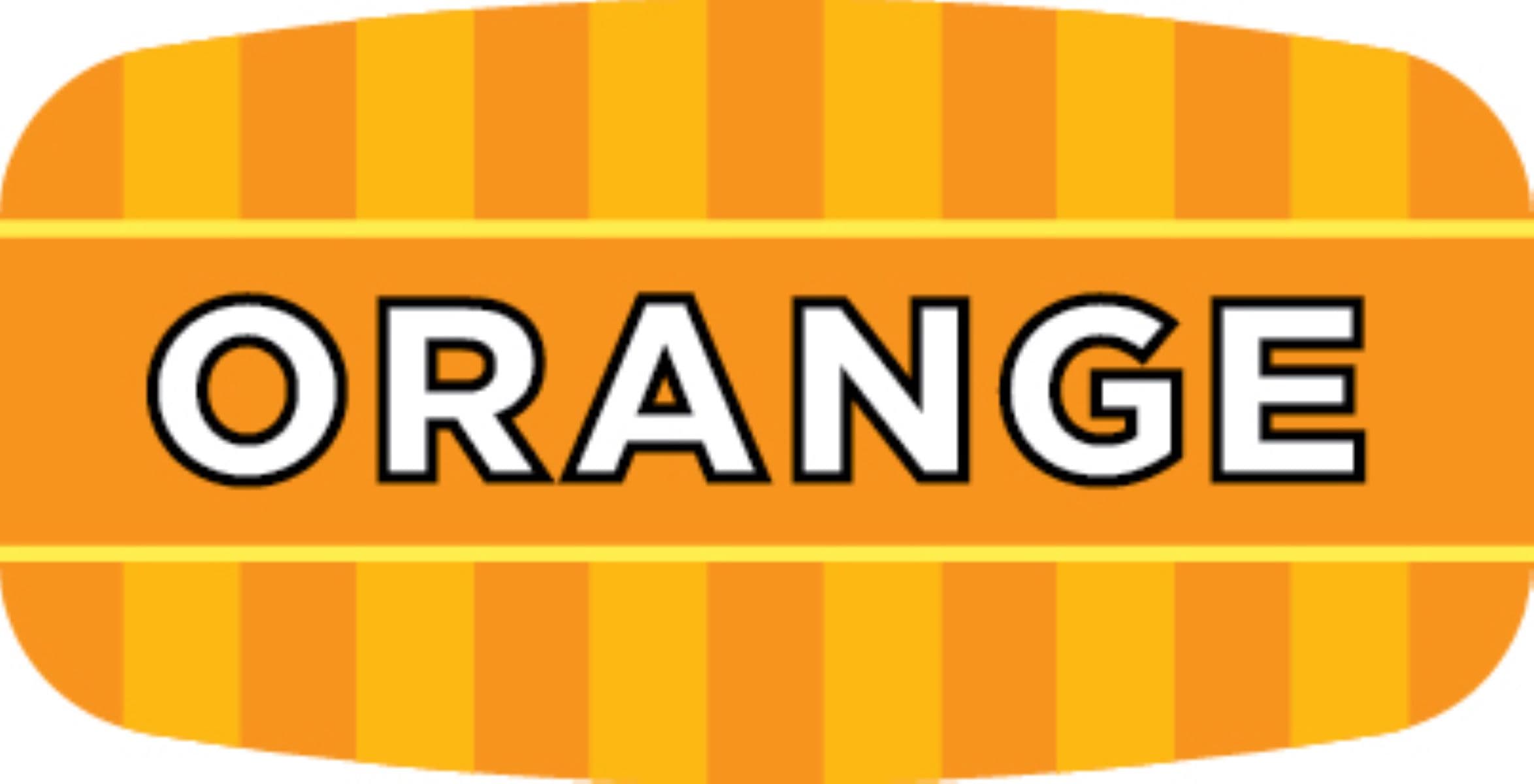 Orange Bakery Flavor Label 0.625X1.25 IN Oval 4 Color Process UV 1000 Count/Roll 50 Rolls/Case 50000 Count/Case