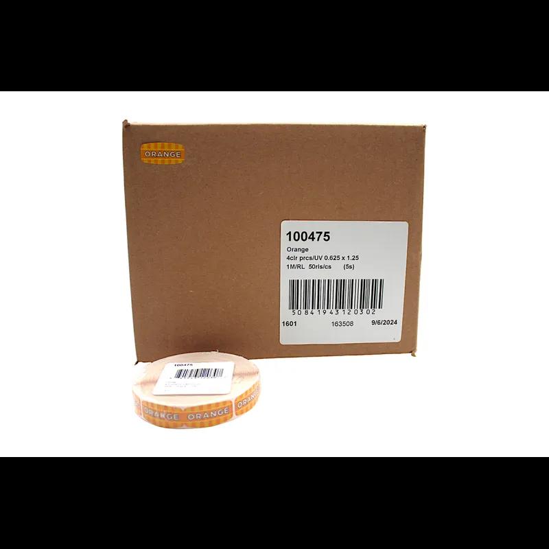 Label Orange Oval 1000/Roll