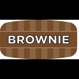 Brownie Label 0.625X1.25 IN Brown Oval 1000/Roll