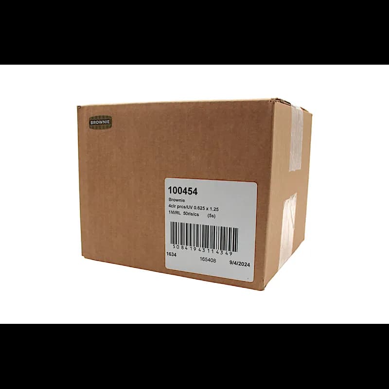 Brownie Bakery Flavor Label 0.625X1.25 IN Brown Oval 4 Color Process UV 1000 Count/Roll 50 Rolls/Case 50000 Count/Case