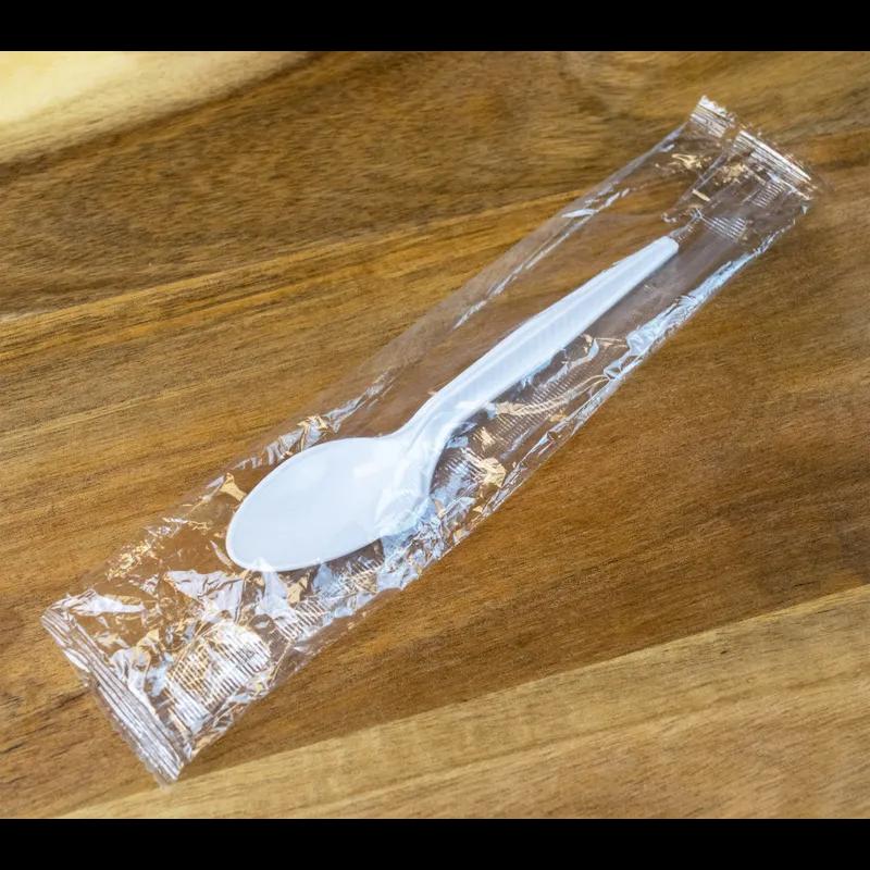 Spoon PP White Heavy Duty Individually Wrapped 1000/Case