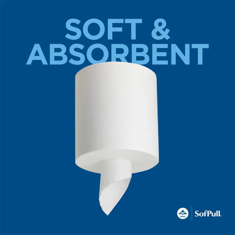 Sofpull® Roll Paper Towel 14.8X7.8 IN 1PLY White Centerpull 324 Sheets/Roll 6 Rolls/Case 1944 Sheets/Case