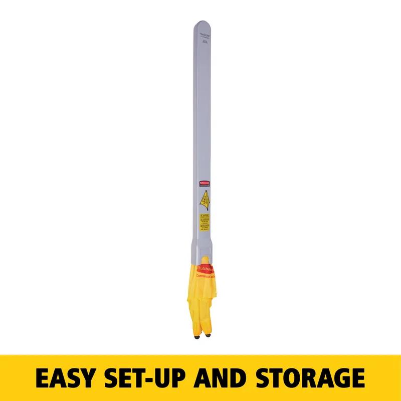 Wet Floor Sign Caution Sign 21X20 IN Yellow Multilingual Pop-Up Cone 3-Sided 1/Each