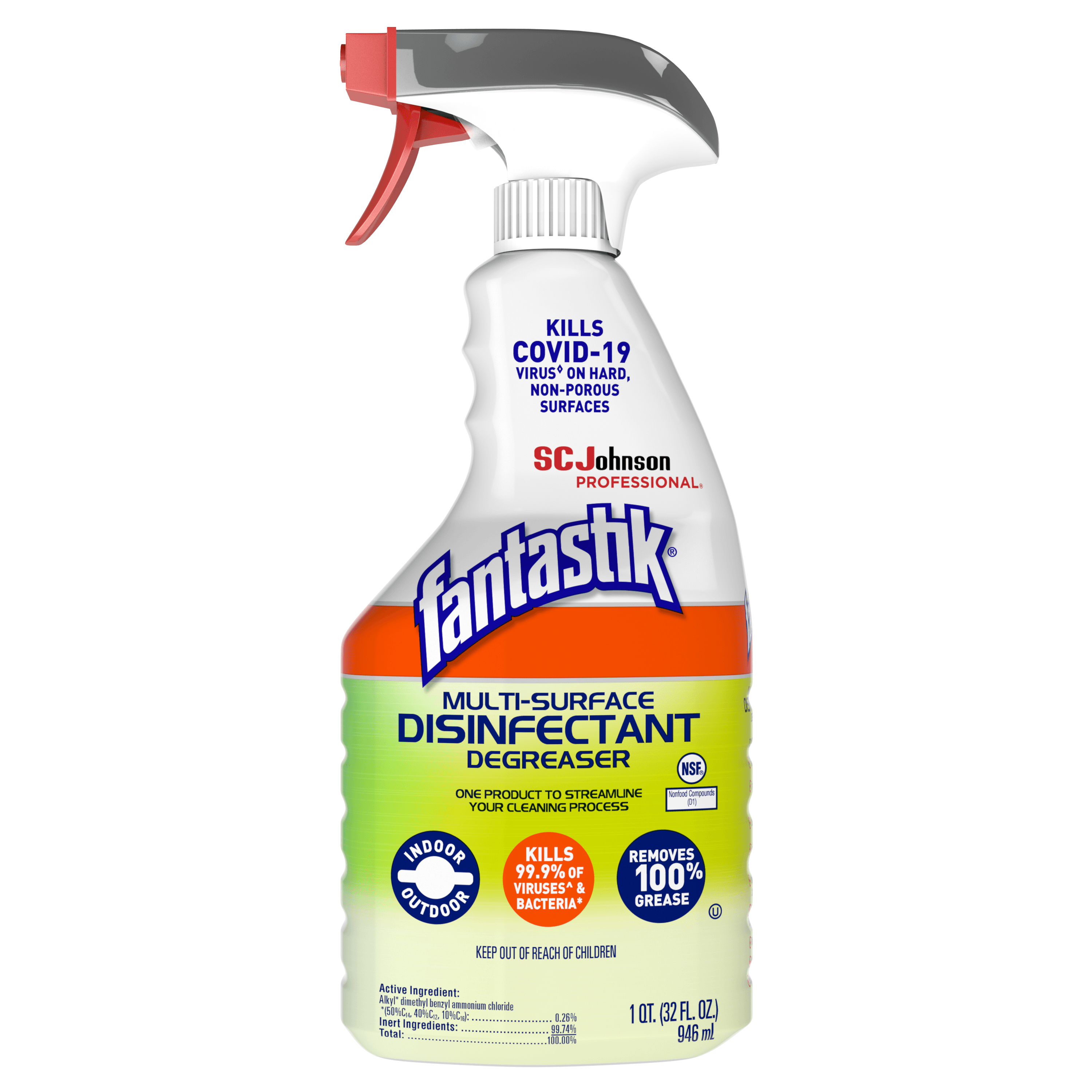 Fantastik® Herbal Disinfectant Degreaser 32 FLOZ Multi Surface 8/Case