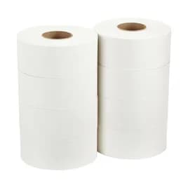 Pacific Blue Basic Toilet Paper & Tissue Roll 3.5IN X1000FT 2PLY White Jumbo (JRT) High Capacity 1000 Sheets/Roll 8 Rolls/Case
