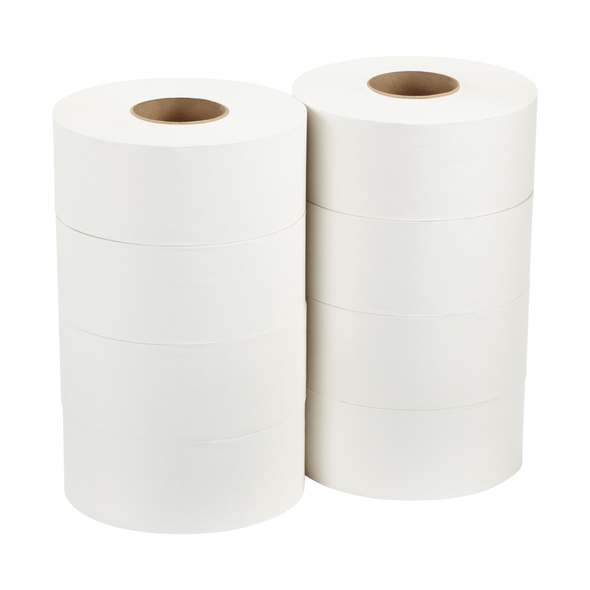 Pacific Blue Basic Toilet Paper & Tissue Roll 3.5IN X1000FT 2PLY White Jumbo (JRT) High Capacity 1000 Sheets/Roll 8 Rolls/Case
