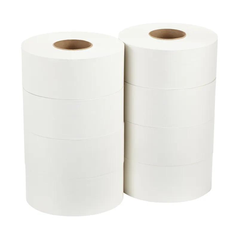 Pacific Blue Basic Toilet Paper & Tissue Roll 3.5IN X1000FT 2PLY White Jumbo (JRT) High Capacity 1000 Sheets/Roll 8 Rolls/Case