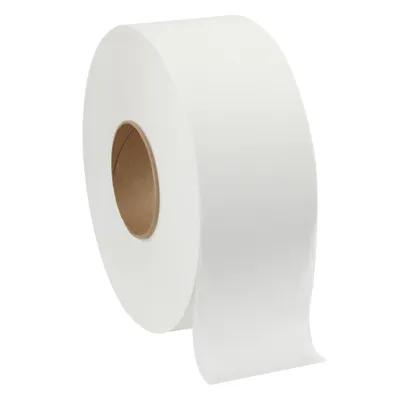 Pacific Blue Basic Toilet Paper & Tissue Roll 3.5IN X1000FT 2PLY White Jumbo (JRT) High Capacity 1000 Sheets/Roll 8 Rolls/Case