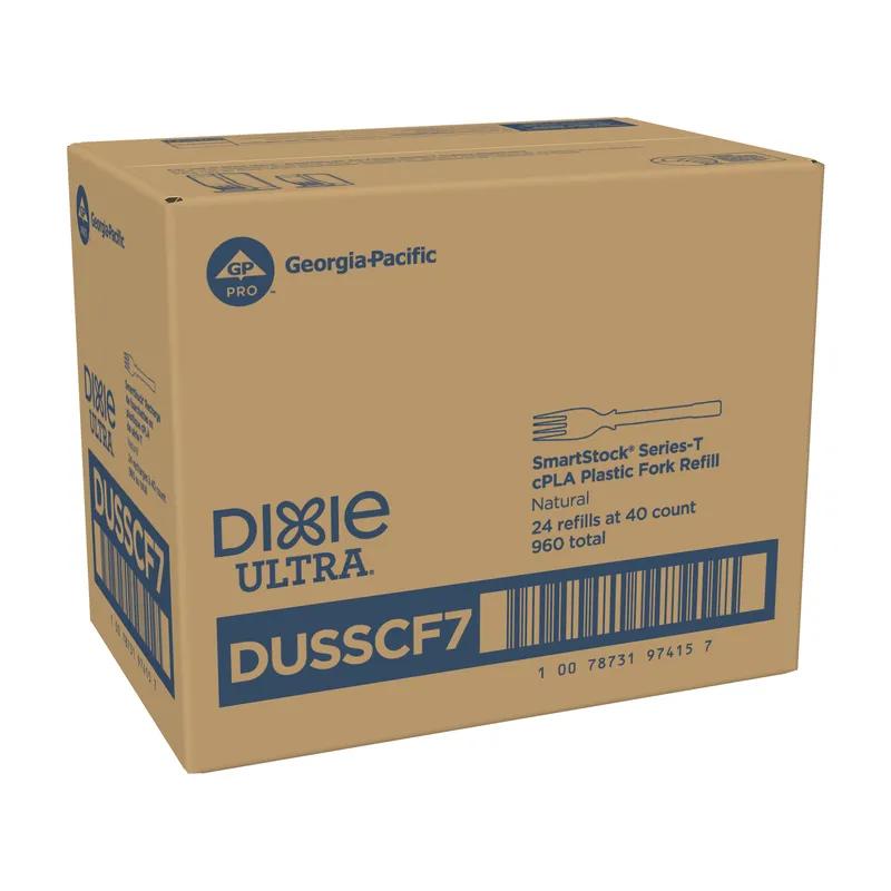 Dixie® Ultra SmartStock® Series-T Fork PLA Natural Refill 960/Case