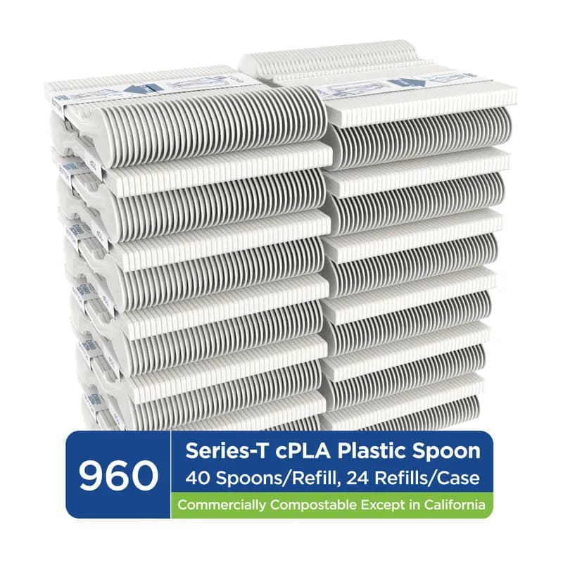 Dixie® Ultra SmartStock® Series-T Teaspoon PLA Natural Refill 960/Case