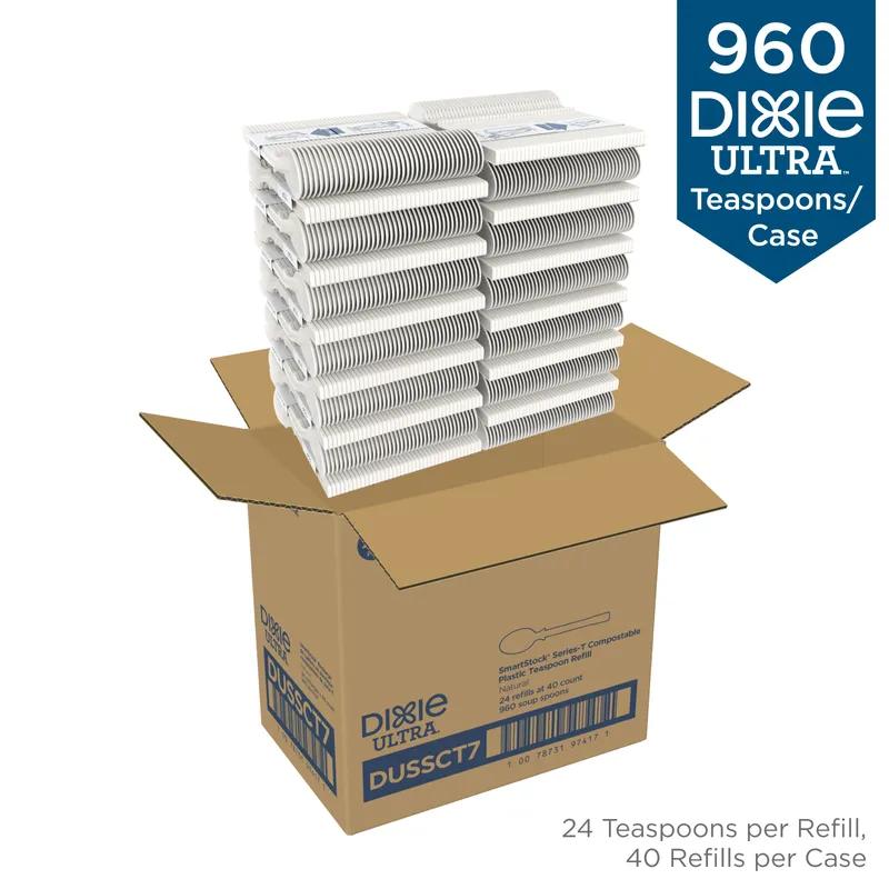 Dixie® Ultra SmartStock® Series-T Teaspoon PLA Natural Refill 960/Case