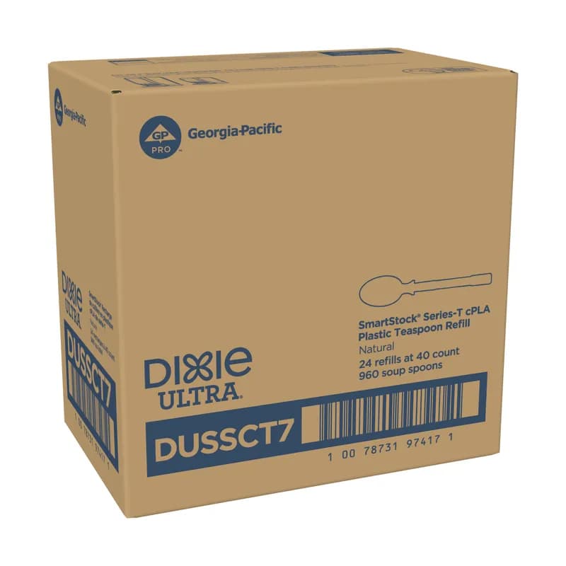 Dixie® Ultra SmartStock® Series-T Teaspoon PLA Natural Refill 960/Case