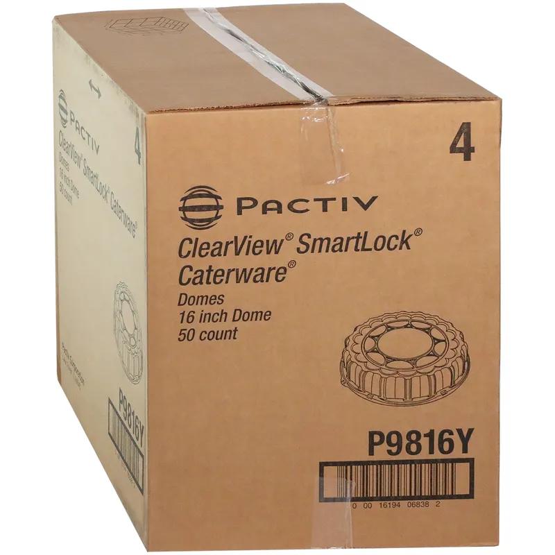 ClearView® Lid Dome 16X3.5 IN OPS Clear Round For Container 50/Case