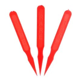 Rare Steak Marker 3 IN Plastic Red 1000 Count/Pack 5 Packs/Case 5000 Count/Case