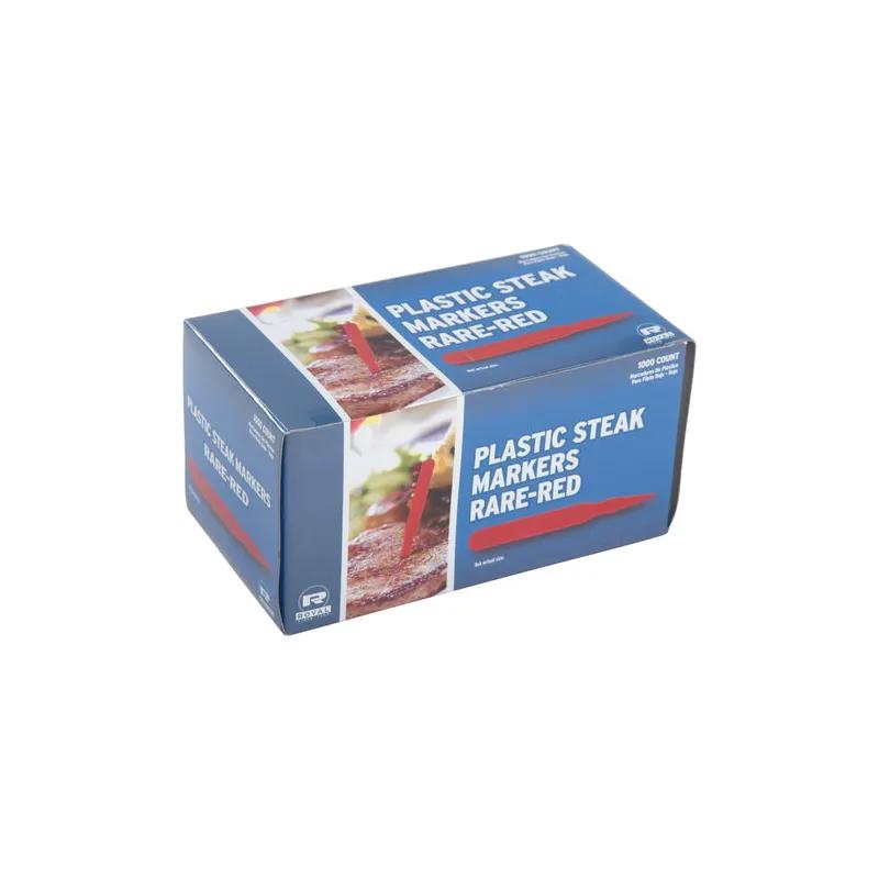 Rare Steak Marker 3 IN Plastic Red 1000 Count/Pack 5 Packs/Case 5000 Count/Case