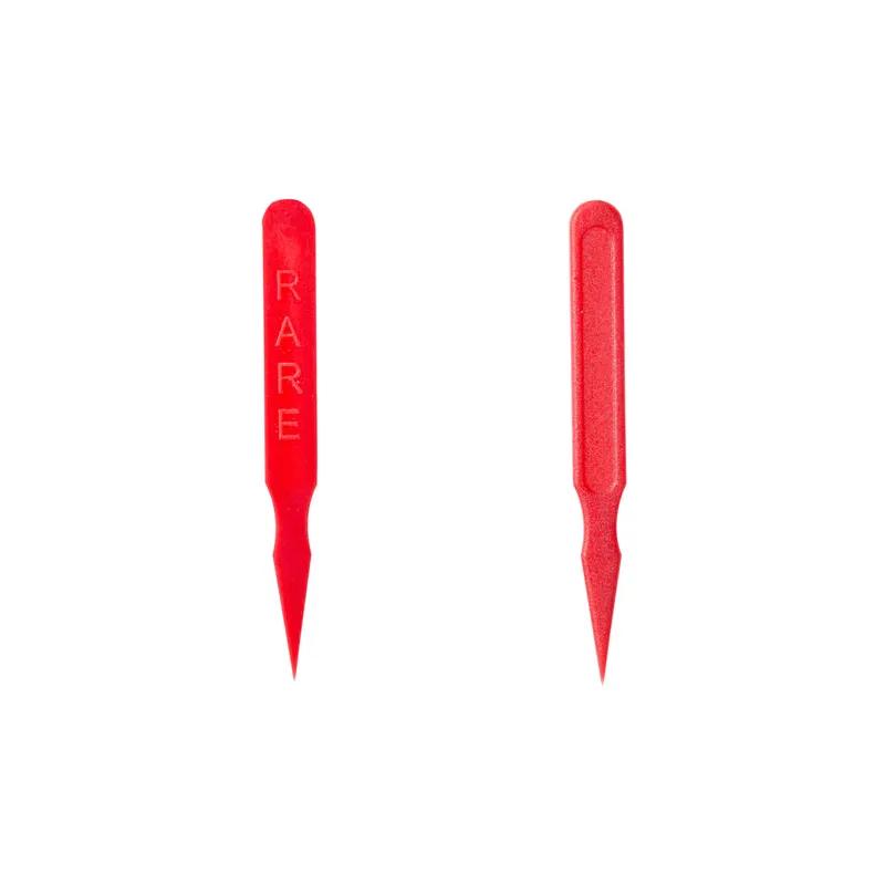 Rare Steak Marker 3 IN Plastic Red 1000 Count/Pack 5 Packs/Case 5000 Count/Case