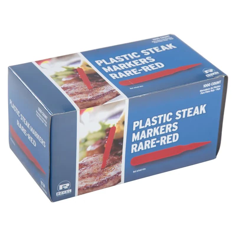 Rare Steak Marker 3 IN Plastic Red 1000 Count/Pack 5 Packs/Case 5000 Count/Case