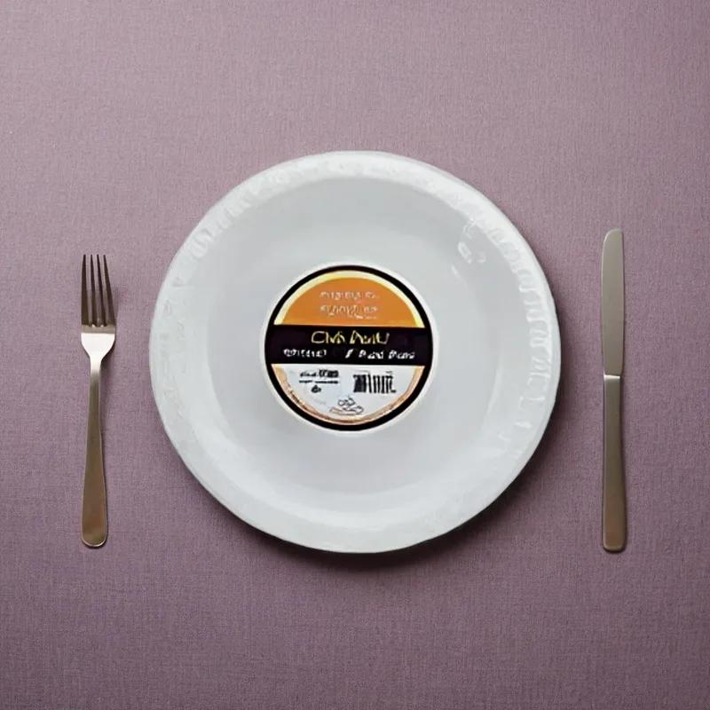 Plate 9 IN Plastic White Round Heavy Duty 600/Case