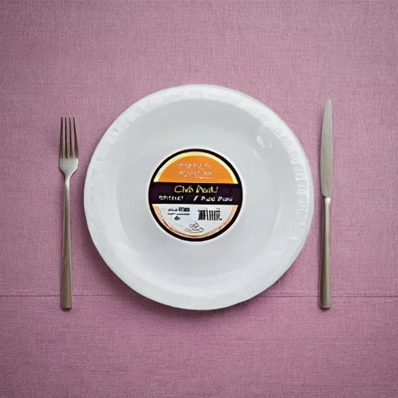 Plate 9 IN Plastic White Round Heavy Duty 600/Case