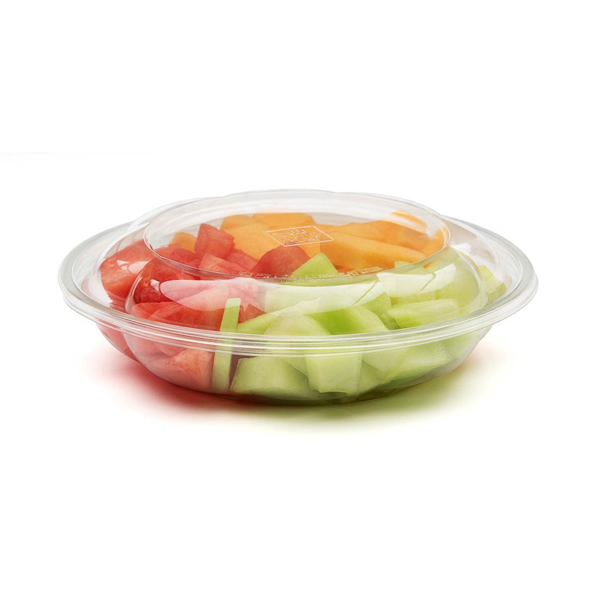 The BOTTLEBOX ® Salad Bowl & Lid Combo 48 OZ PET Clear Round 140/Case