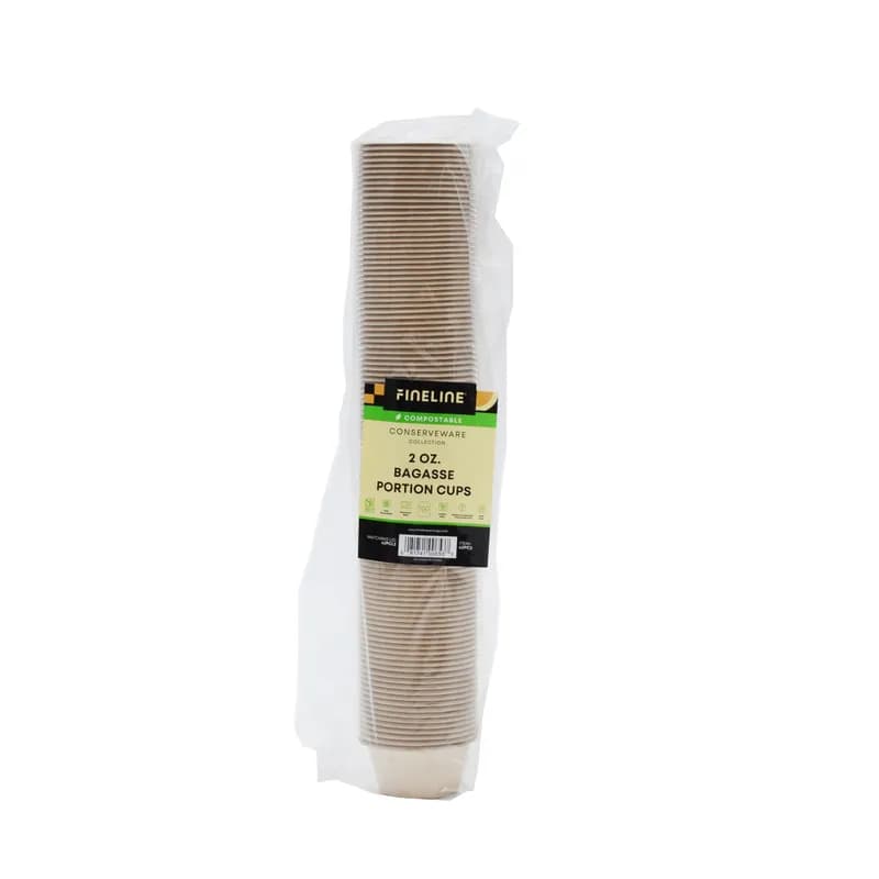 Conserveware Souffle & Portion Cup 2 OZ Molded Fiber White Round 2500/Case