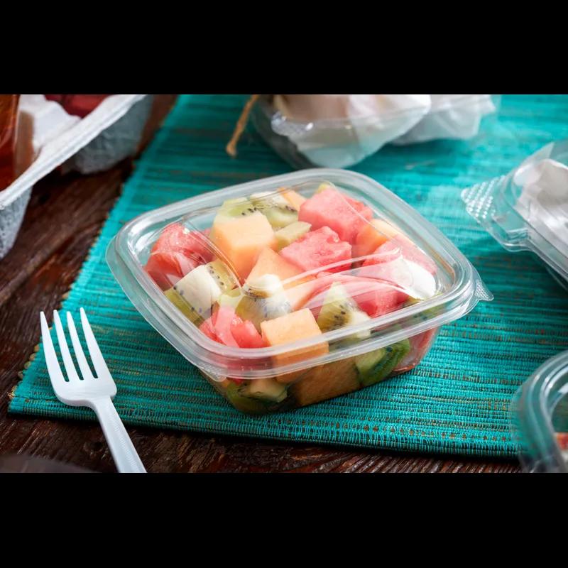 Lid Dome 5.5X5.5X0.375 IN RPET Clear Square For Container 6/Case