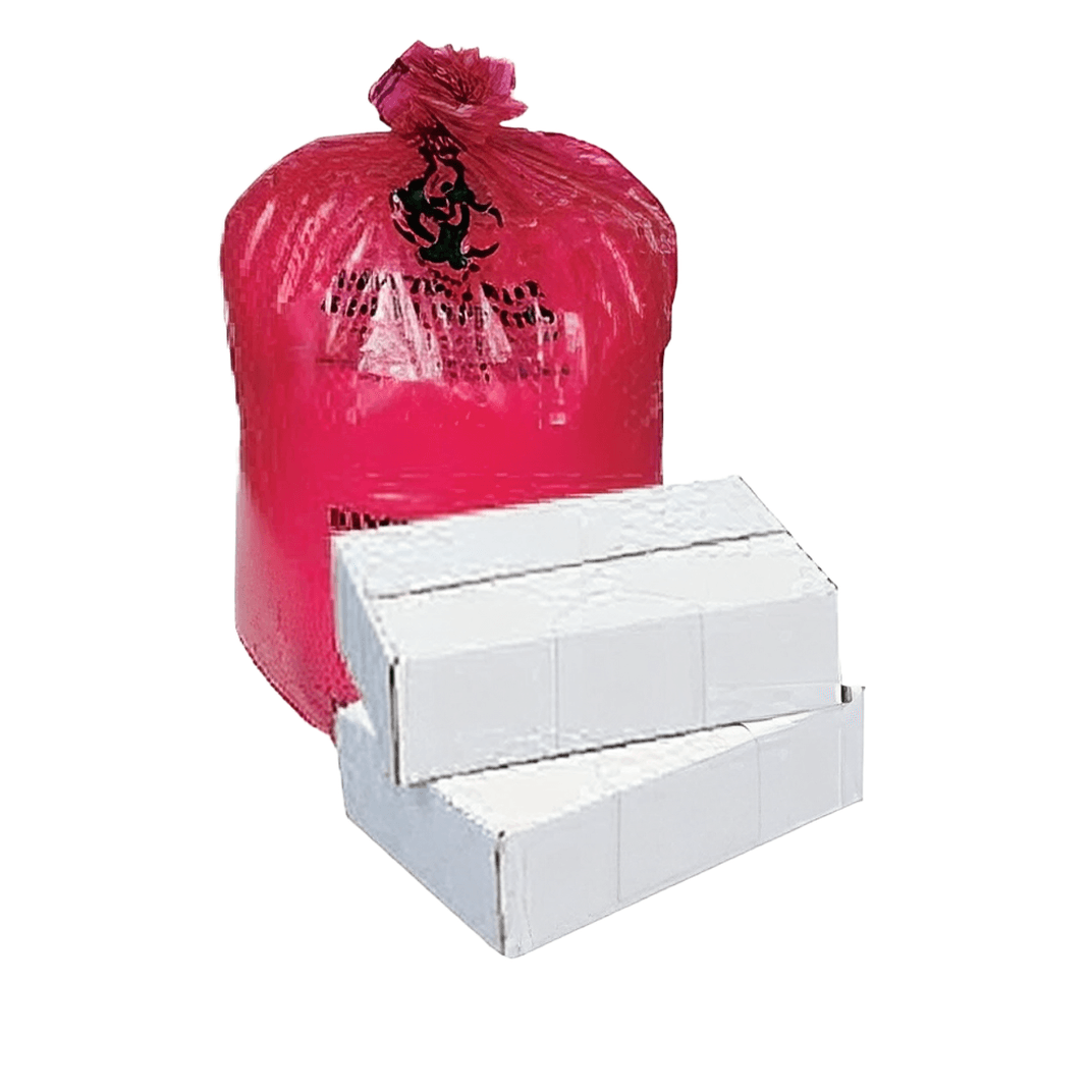 Biohazard Bag 37X50 IN Red Plastic 3MIL 25/Case