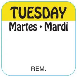 Tuesday Label 1X1 IN Square Trilingual Regular Removable 1000/Roll
