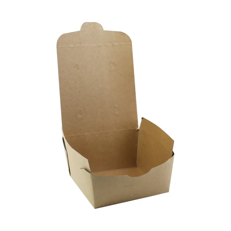 OneBox® #1 Take-Out Box Tuck-Top 4.5X4.5X2.5 IN Paperboard Kraft Square 312/Case