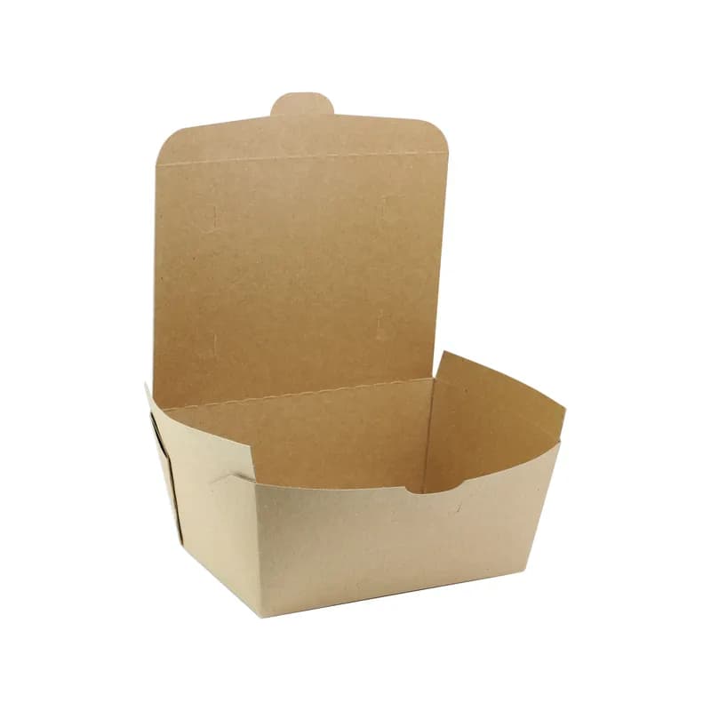 OneBox® #3 Take-Out Box Tuck-Top 6.5X4.5X3.3 IN Paperboard Kraft Rectangle 160/Case