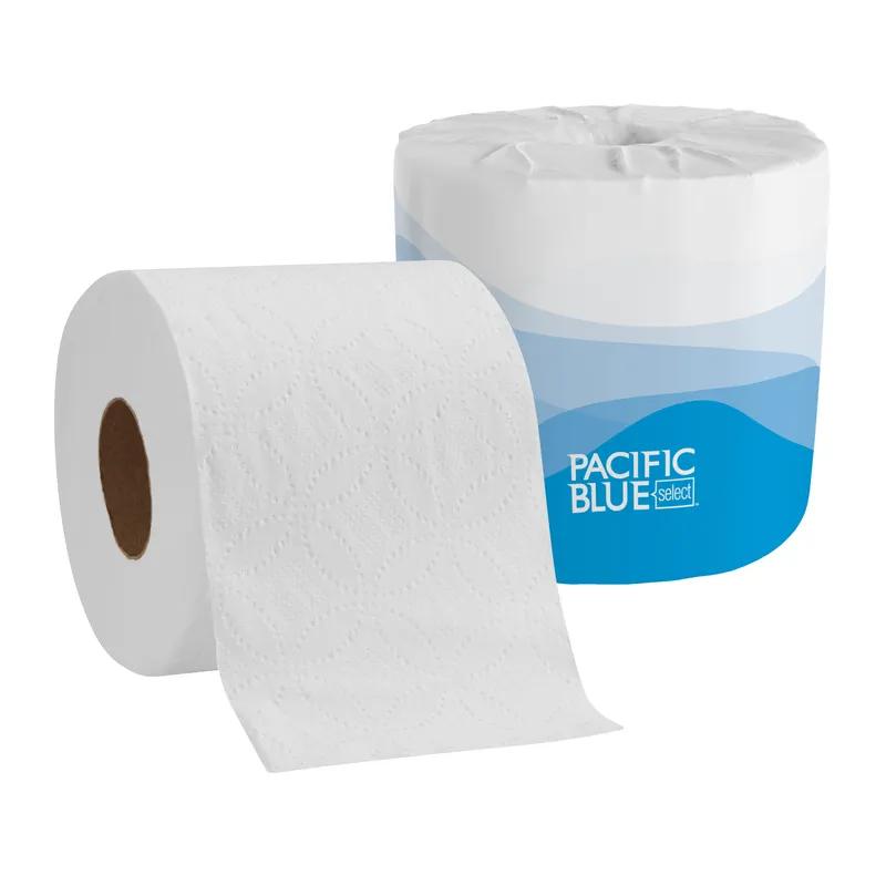 Pacific Blue Select Toilet Paper & Tissue Roll 4X3.8 IN 2PLY White Embossed Standard EPA Indicator 550 Sheets/Roll