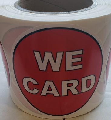 We Card Label 4 IN 500CT 1/Roll