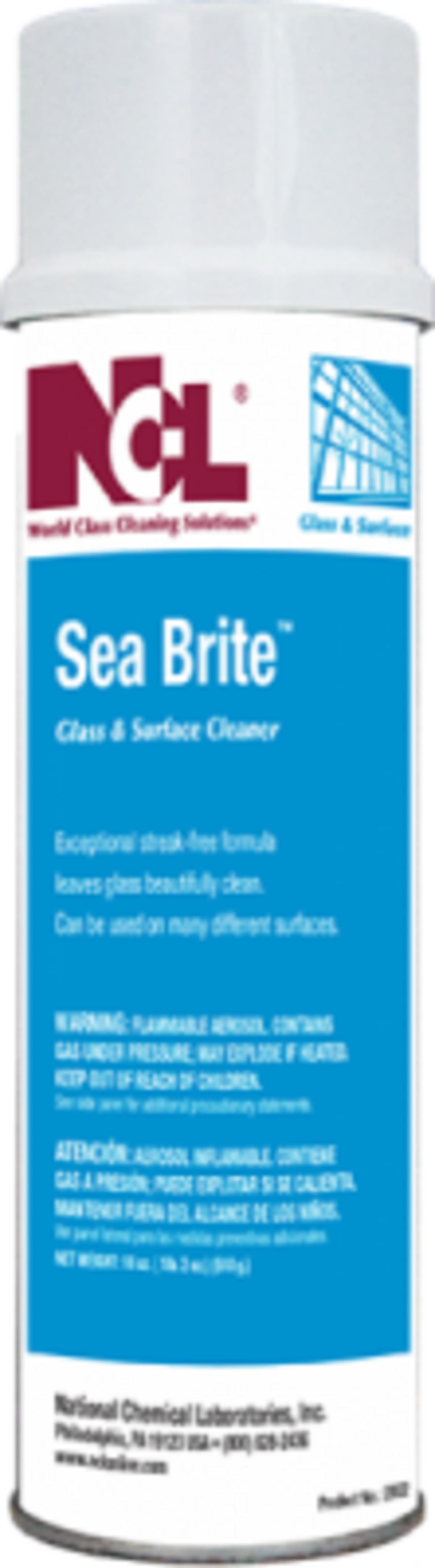 Sea Brite Clean Fresh Glass Cleaner 18 FLOZ Multi Surface Aerosol Foam Multi-Purpose 12/Case