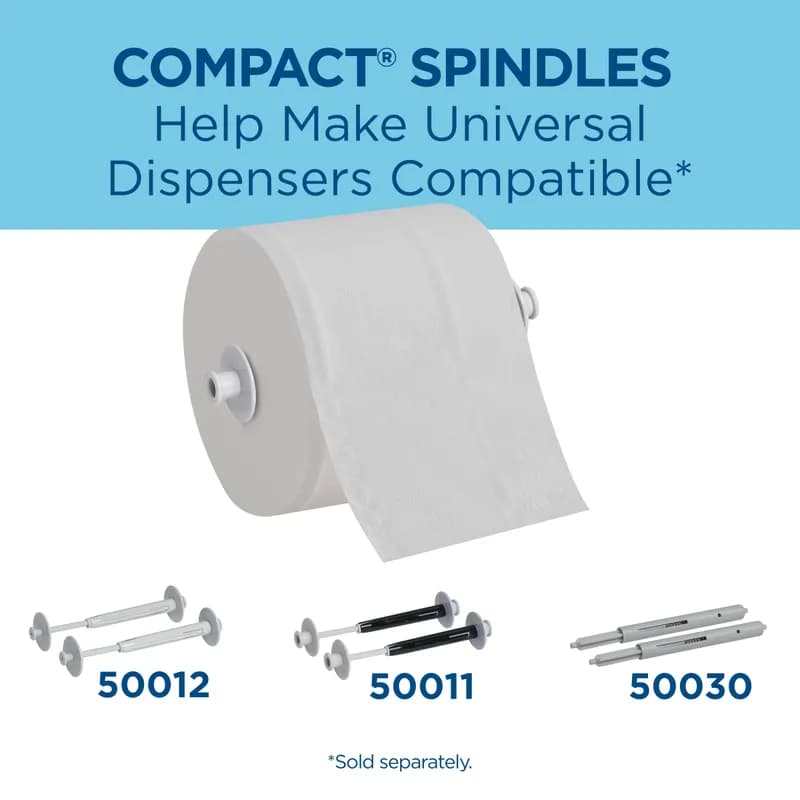 Compact® Toilet Paper & Tissue Roll 4X3.8 IN 2PLY White Coreless 1000 Sheets/Roll 36 Rolls/Case 36000 Sheets/Case
