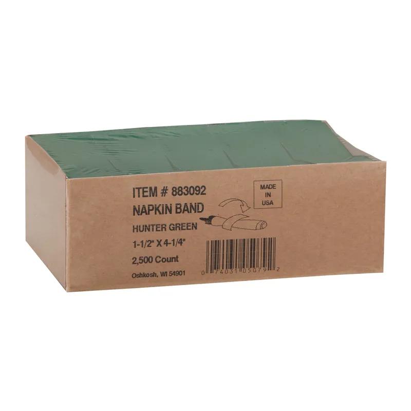 Napkin Bands 1.5X4.25 IN Green Paper 20000/Case