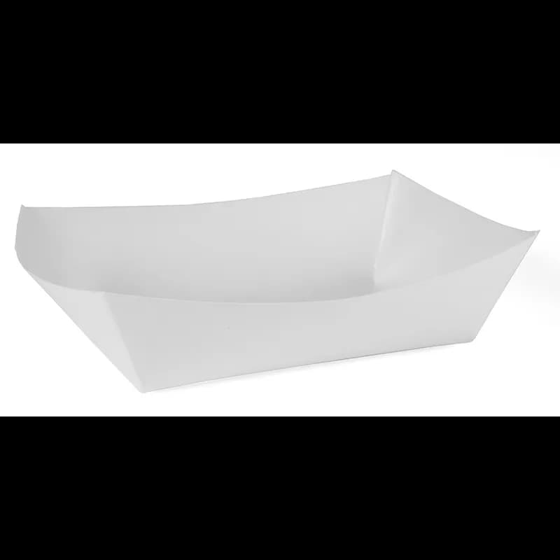 Food Tray 5 LB SBS Paperboard White Rectangle 500/Case