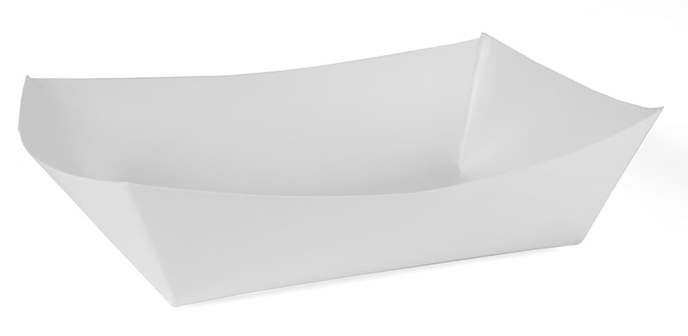 Food Tray 5 LB SBS Paperboard White Rectangle 500/Case
