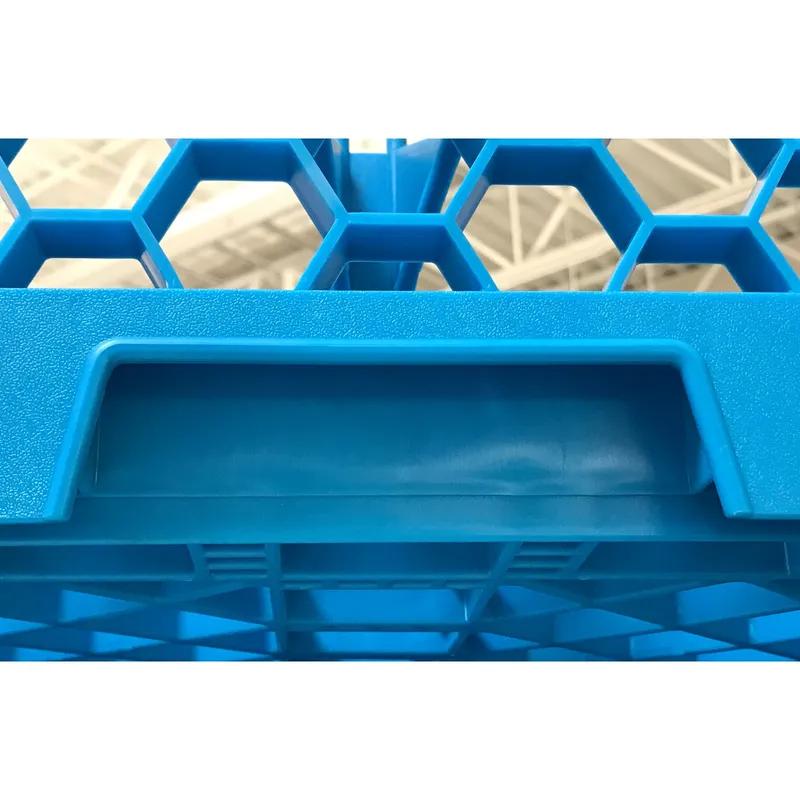OptiClean™ Glass Rack 19.88X19.88X4 IN 16 Compartment PP Blue Divided Tilt Durable 1/Each
