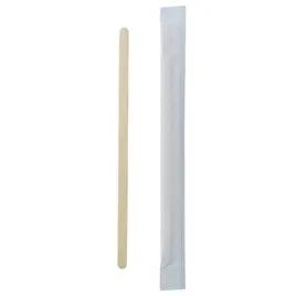 Coffee Coffee Stirrer 5.5X0.2X0.04 IN Wood Natural Wrapped 1000 Count/Pack 10 Packs/Case 10000 Count/Case