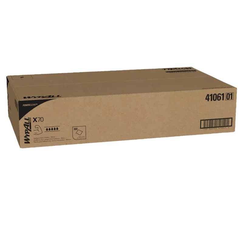 WypAll® X70 Cleaning Rag 29.8X16.6 IN White Flat 300/Case