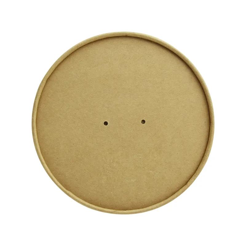 Lid Flat 5.9 IN Paper Kraft Round For Bowl Freezer Safe Grease Resistant 45 Count/Pack 8 Packs/Case 360 Count/Case