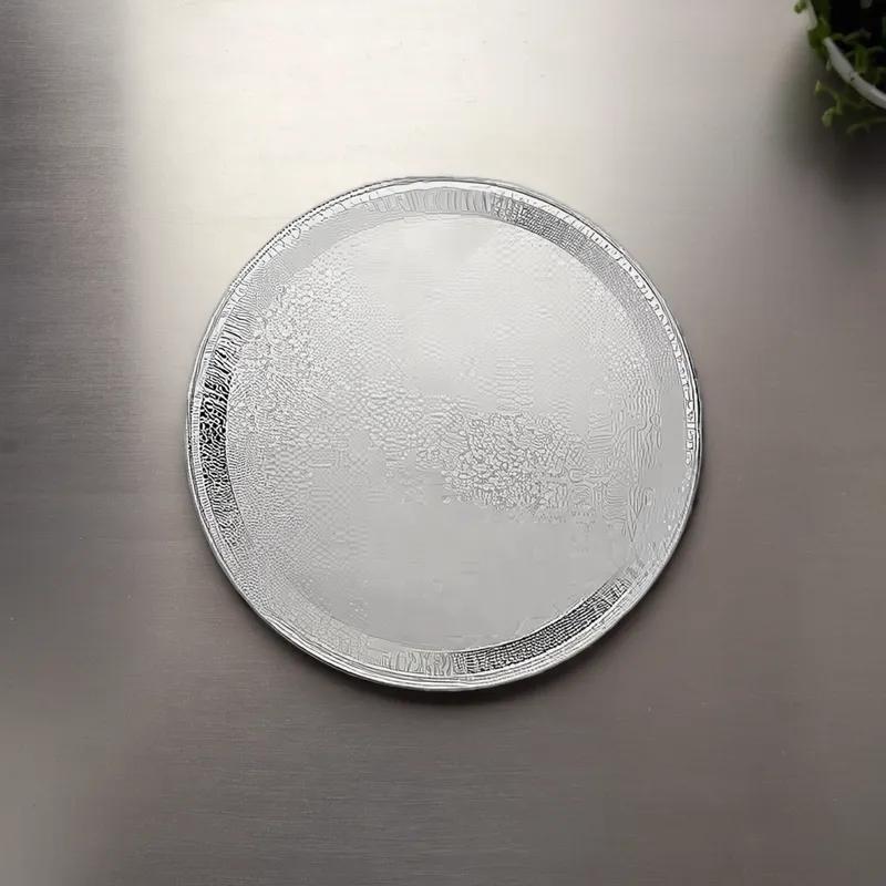 Victoria Bay Serving Tray 12 IN Aluminum Silver Round 25/Case