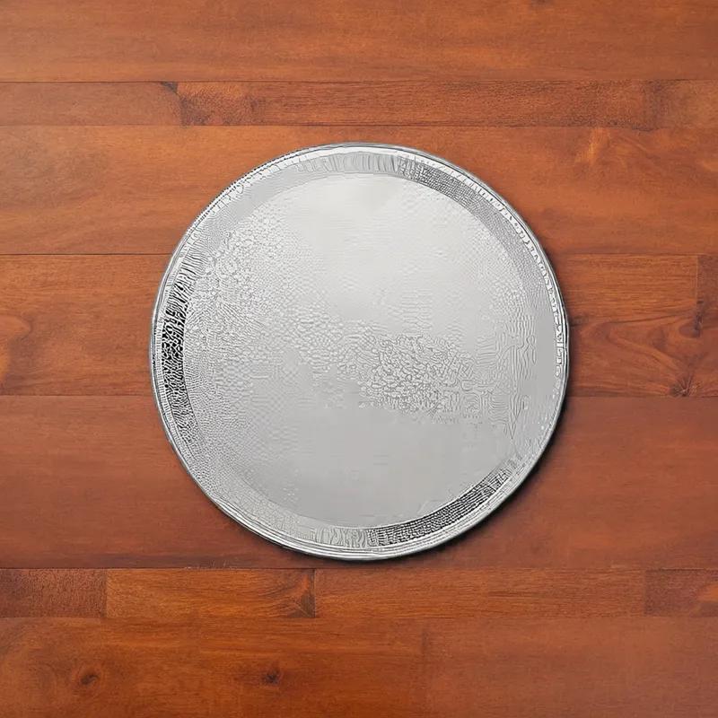 Victoria Bay Serving Tray 12 IN Aluminum Silver Round 25/Case