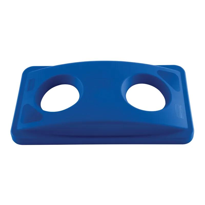 Slim Jim® Recycling Bin Lid 20.5X11.5X2.75 IN Blue Resin 1/Each
