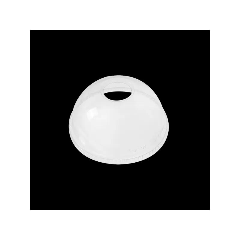 Karat® Lid Dome 3.86 IN PET Clear For 12-24 OZ Cold Cup With Hole 1000/Case