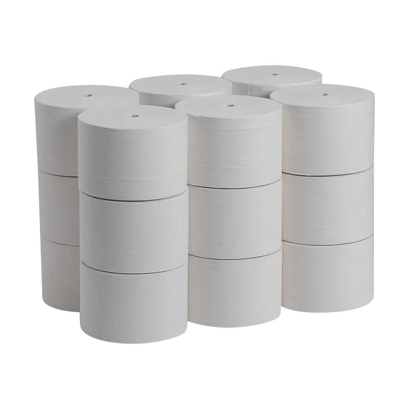 Compact® Toilet Paper & Tissue Roll 4X3.8 IN 2PLY White Coreless High Capacity 1500 Sheets/Roll 18 Rolls/Case