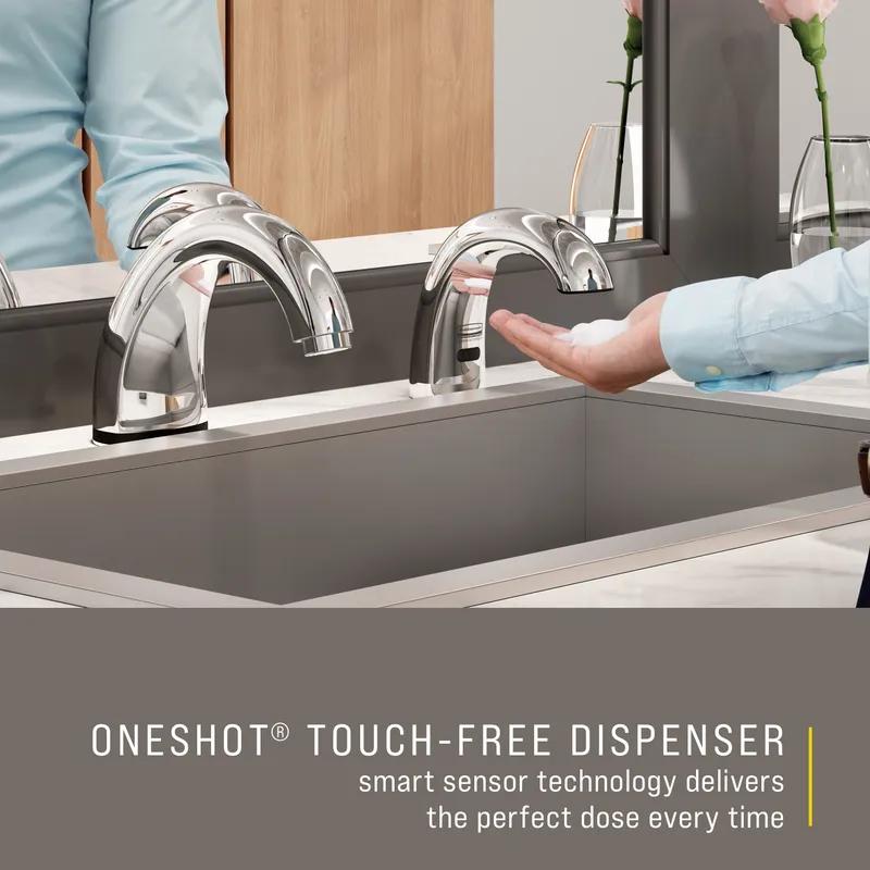 OneShot® Sink Dispenser Plastic Chrome Low Profile Touchless 4/Case