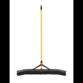 Maximizer™ Push Broom Medium (MED) 58.13X36 IN Yellow Black PP Steel Push to Center 6/Case