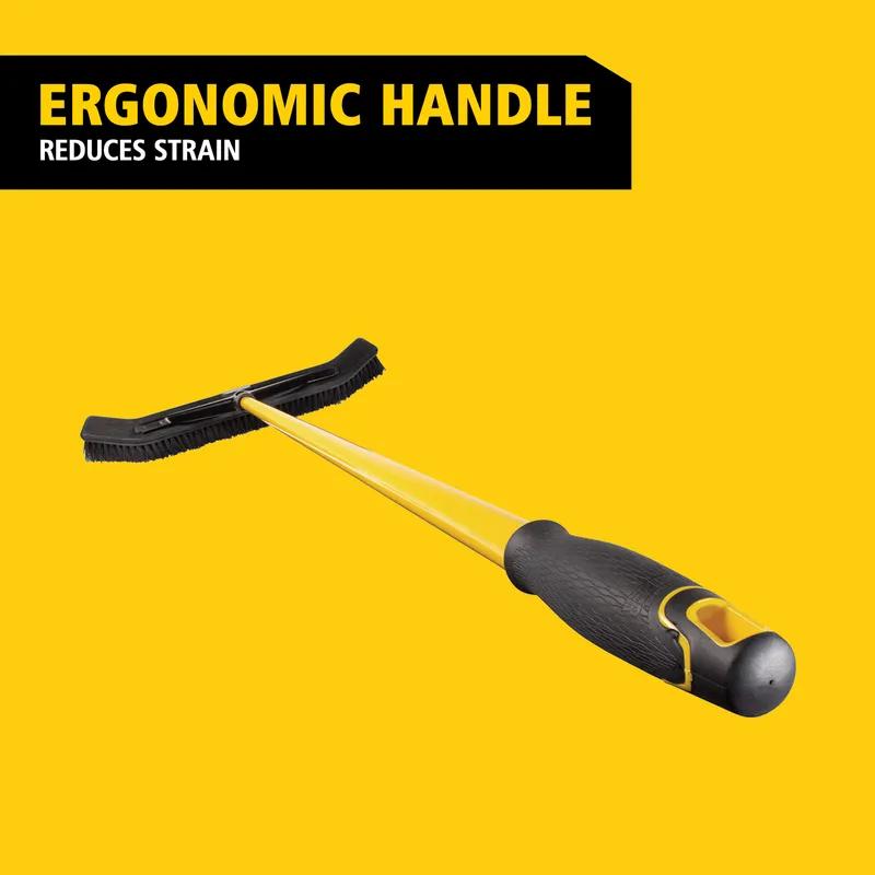 Maximizer™ Push Broom Medium (MED) 58.13X36 IN Yellow Black PP Steel Push to Center 6/Case