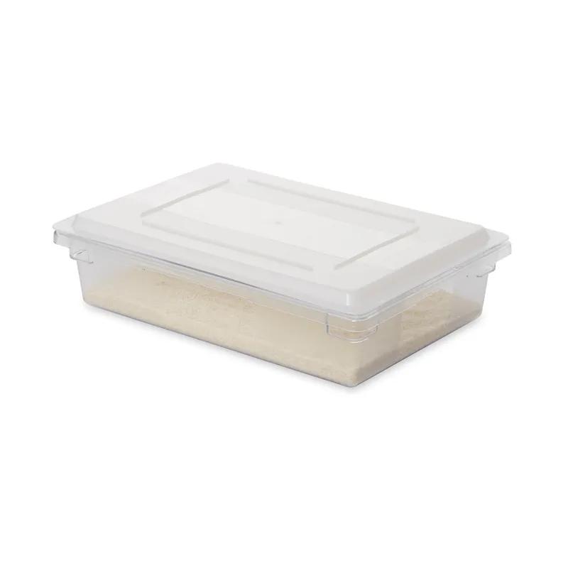 Food Tote Box Lid 26X18X10.56 IN White HDPE Food Safe 6/Case